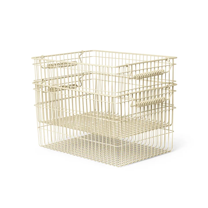 Ferm Living - Cala Stapelbare Körbe, cashmere (2er-Set)