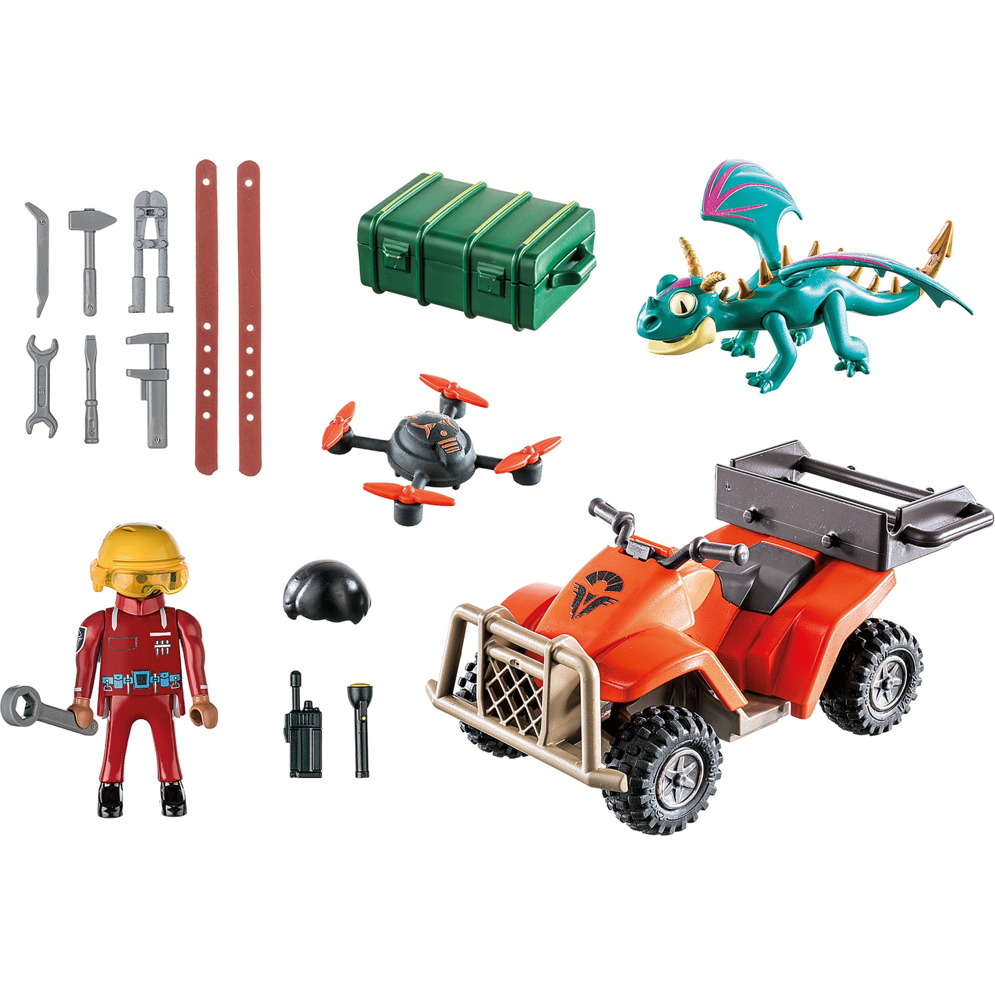 PLAYMOBIL Konstruktionsspielzeug Dragons: The Nine Realms - Icaris Quad & Phil