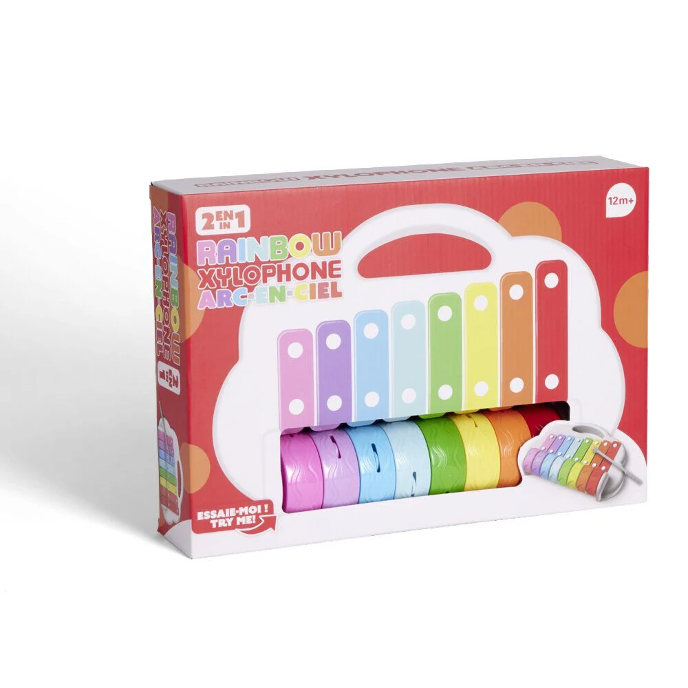 Xylophone multicolore métal et plastique 30,5x21,5xép7cm