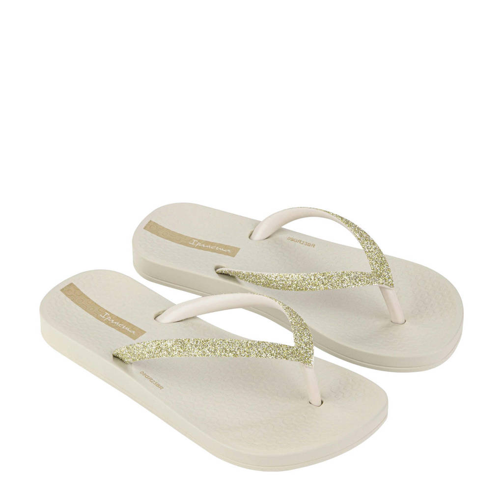 Ipanema Anatomic Lolitateenslippers met glitters beige/goud