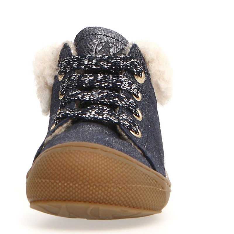 Naturino Naturino Cocoon Supersouple Coco Two Fourré Bleu Brillant
