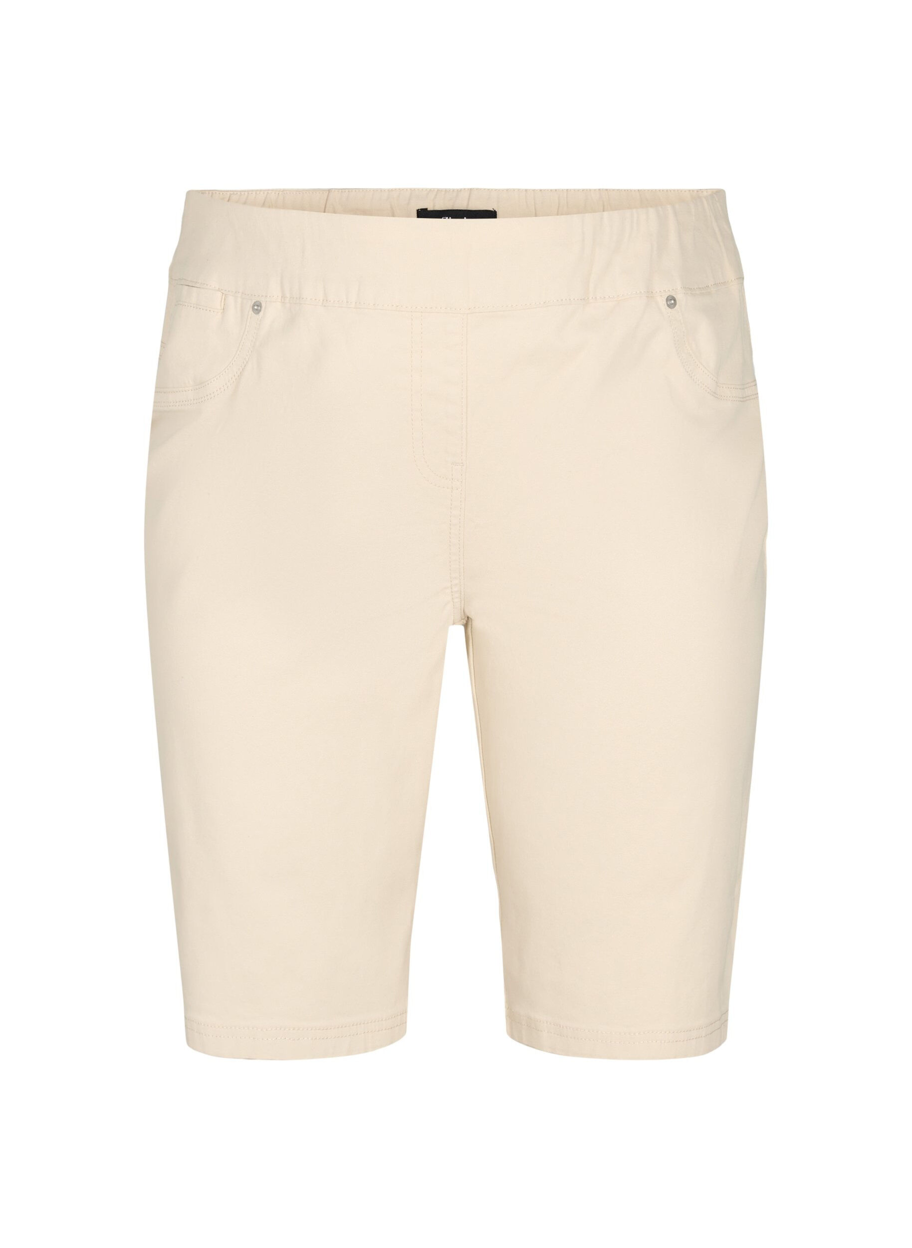 Tætsiddende shorts med baglommer