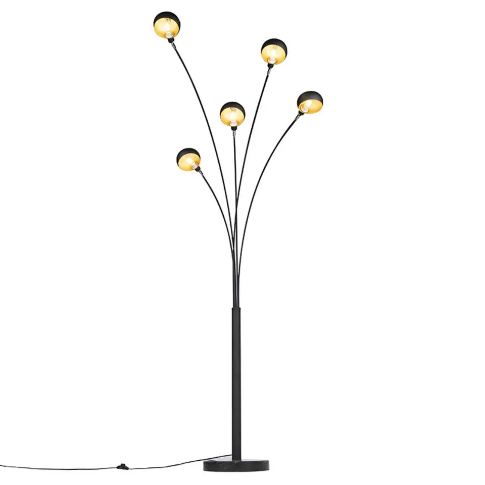 Qazqa vloerlampen sixties zwart e14