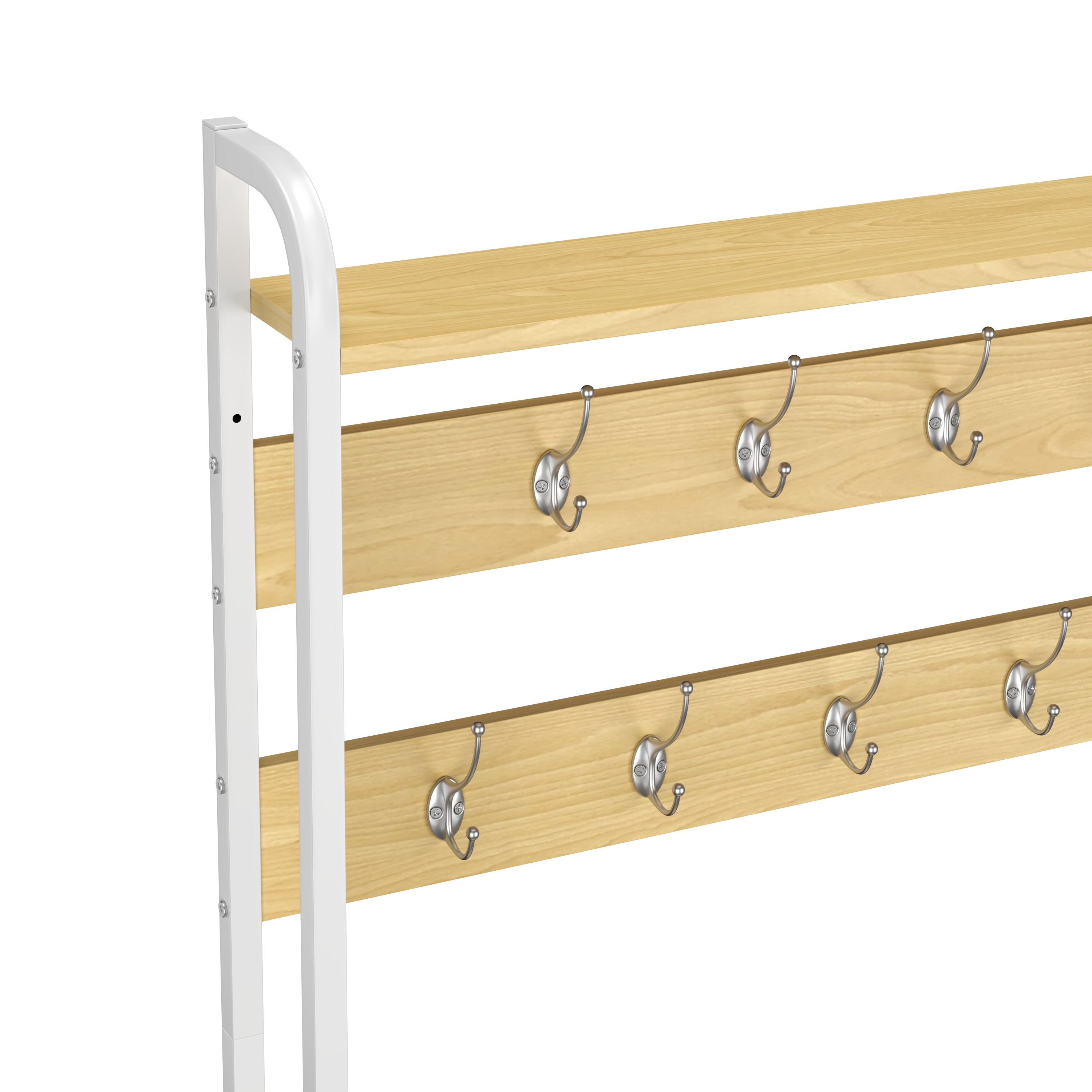 Garderobe Schuhschrank 120 x 180 cm hellbraun/weiss
