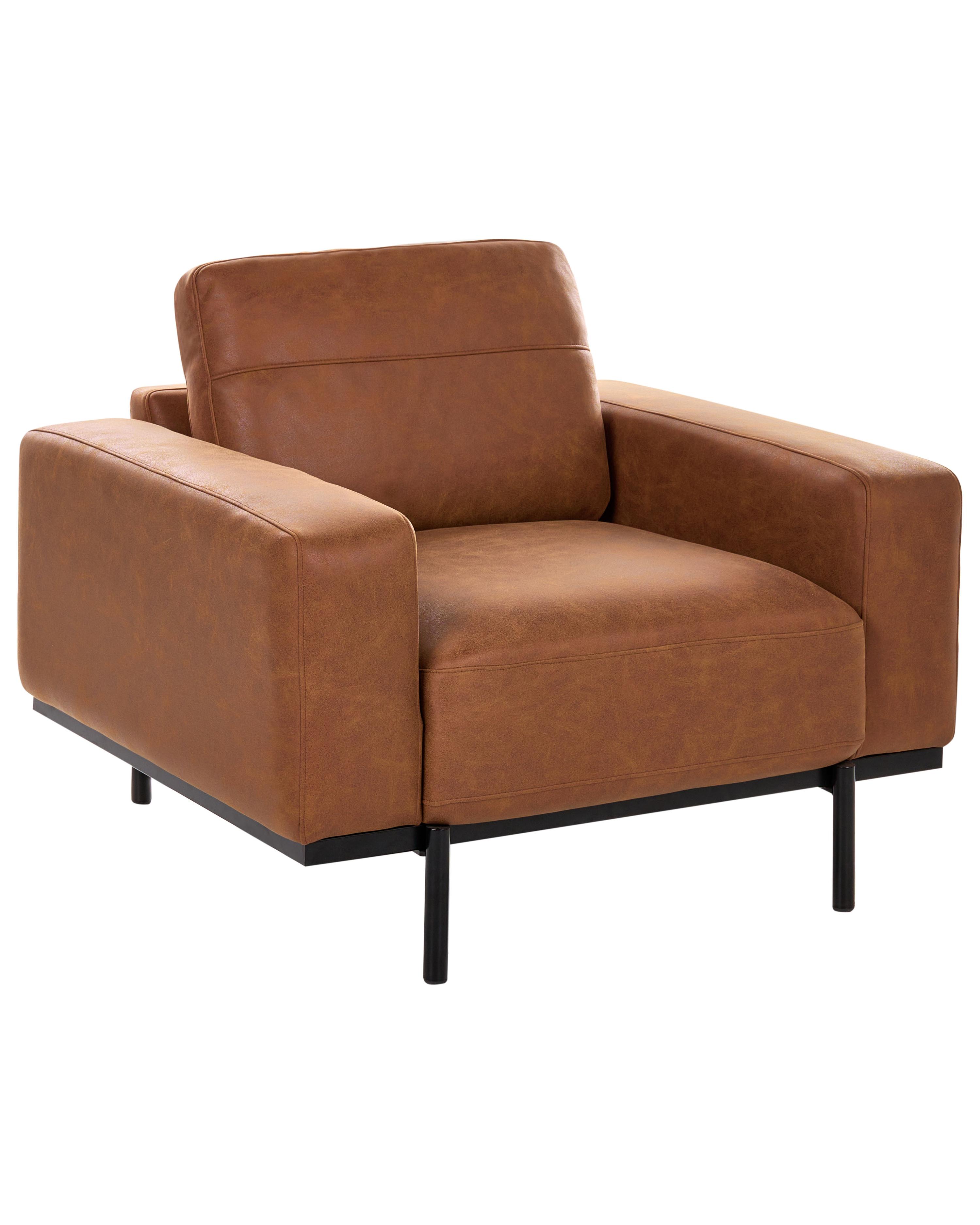 Fauteuil SOVIK Kunstleer Bruin