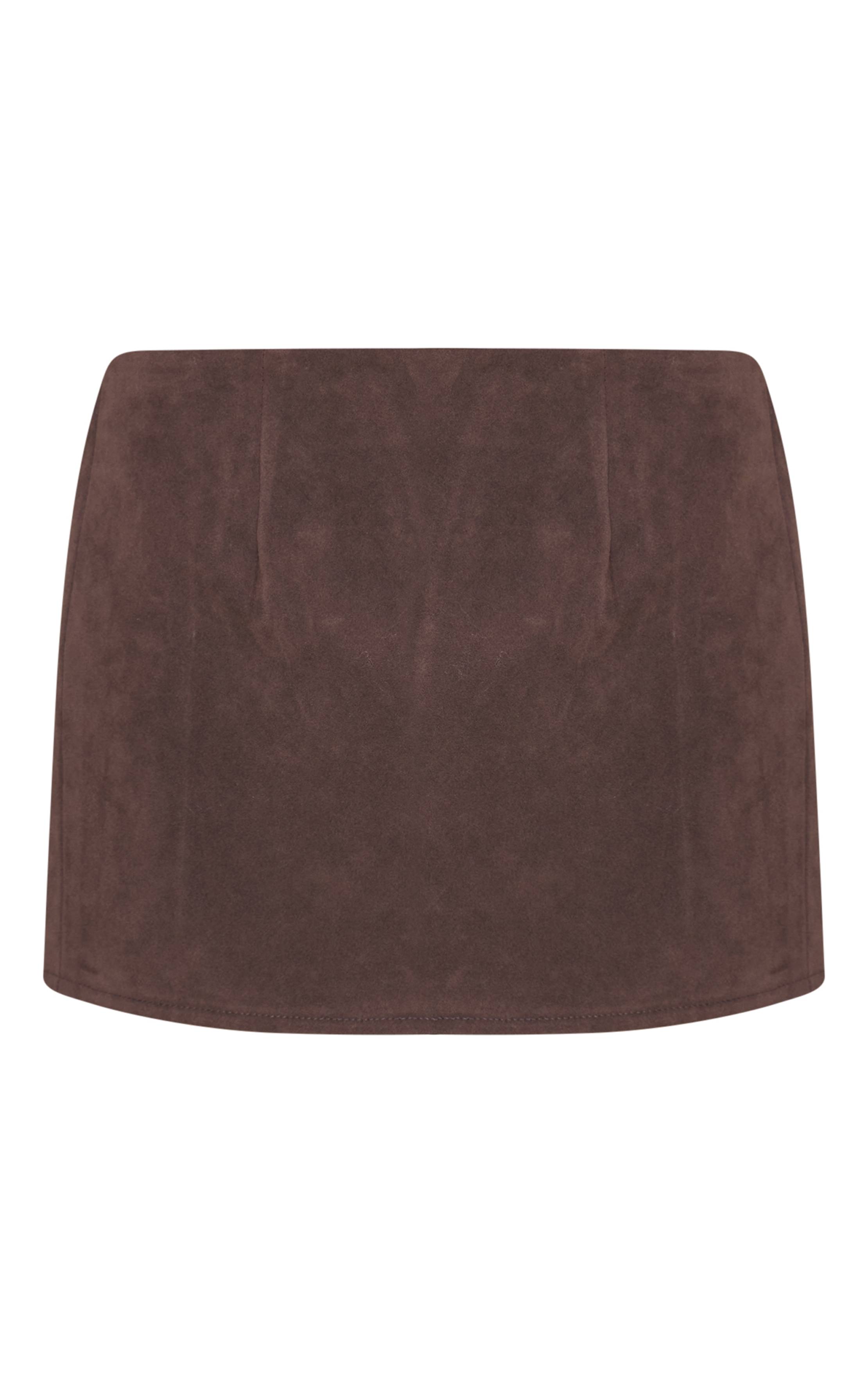 Kaki Ensemble Coordonné Jupe Mini En Daim