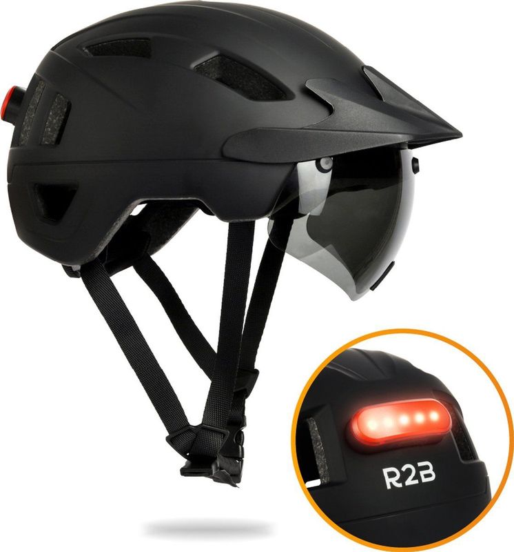 R2B - Speed Pedelec Helm - Fietshelm - LED Verlichting - Maat XL - 61-64 cm