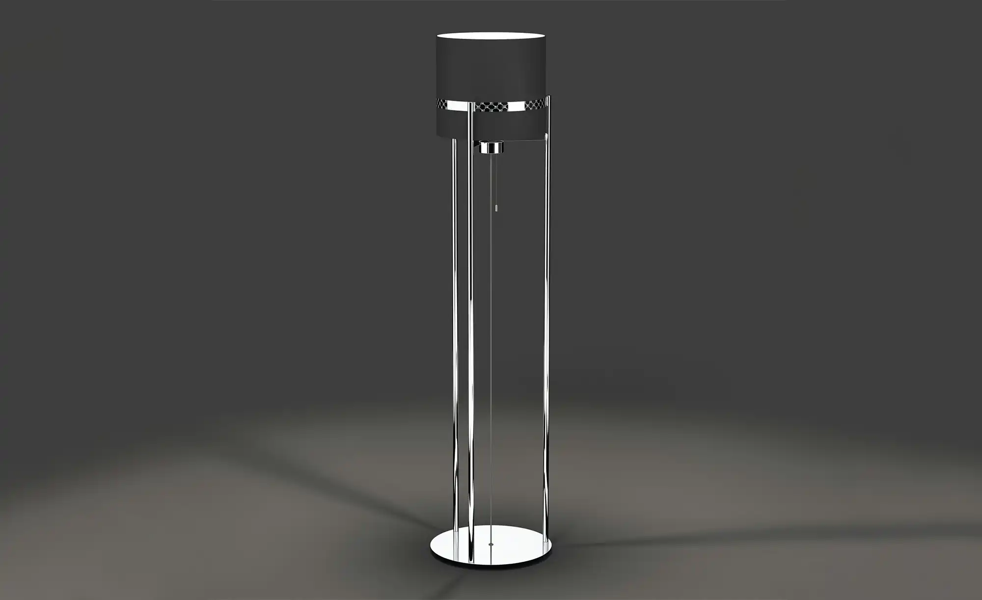 JOOP! Stehleuchte 1-flammig Textil Round Lights Chrome