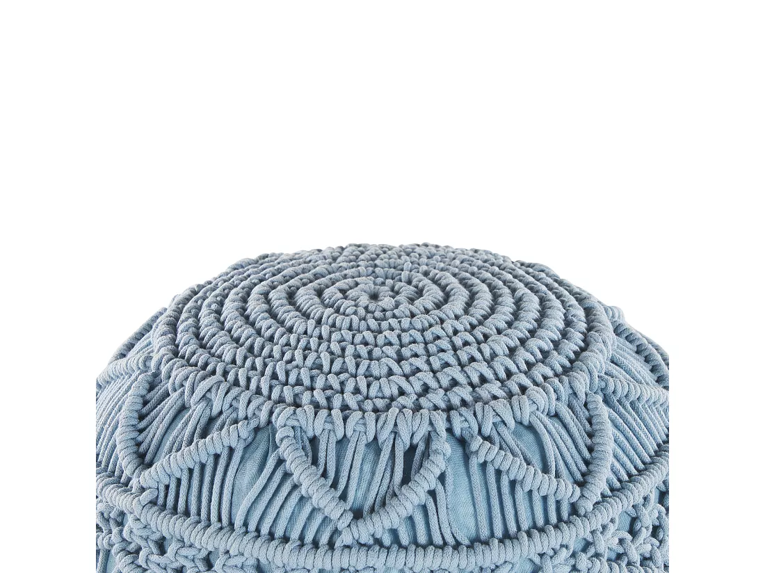Pouf en coton bleu ⌀ 40 cm KAYSERI