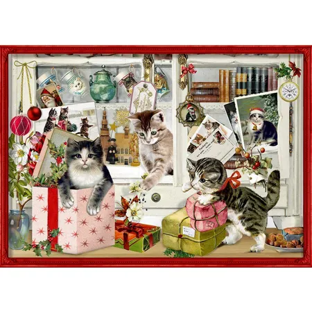 Coppenrath Verlag Katzen-Weihnacht, A4 Wand-Adventskalender (Behr)