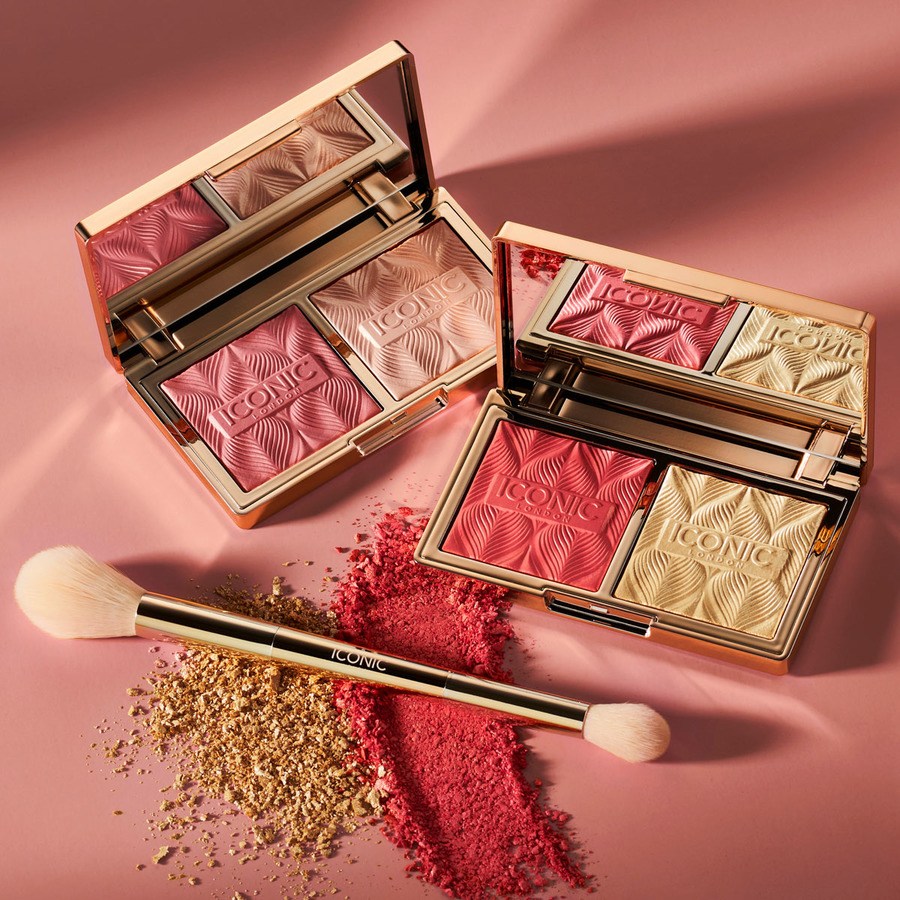 Iconic London Highlight & Blush Duo Brush 1pcs