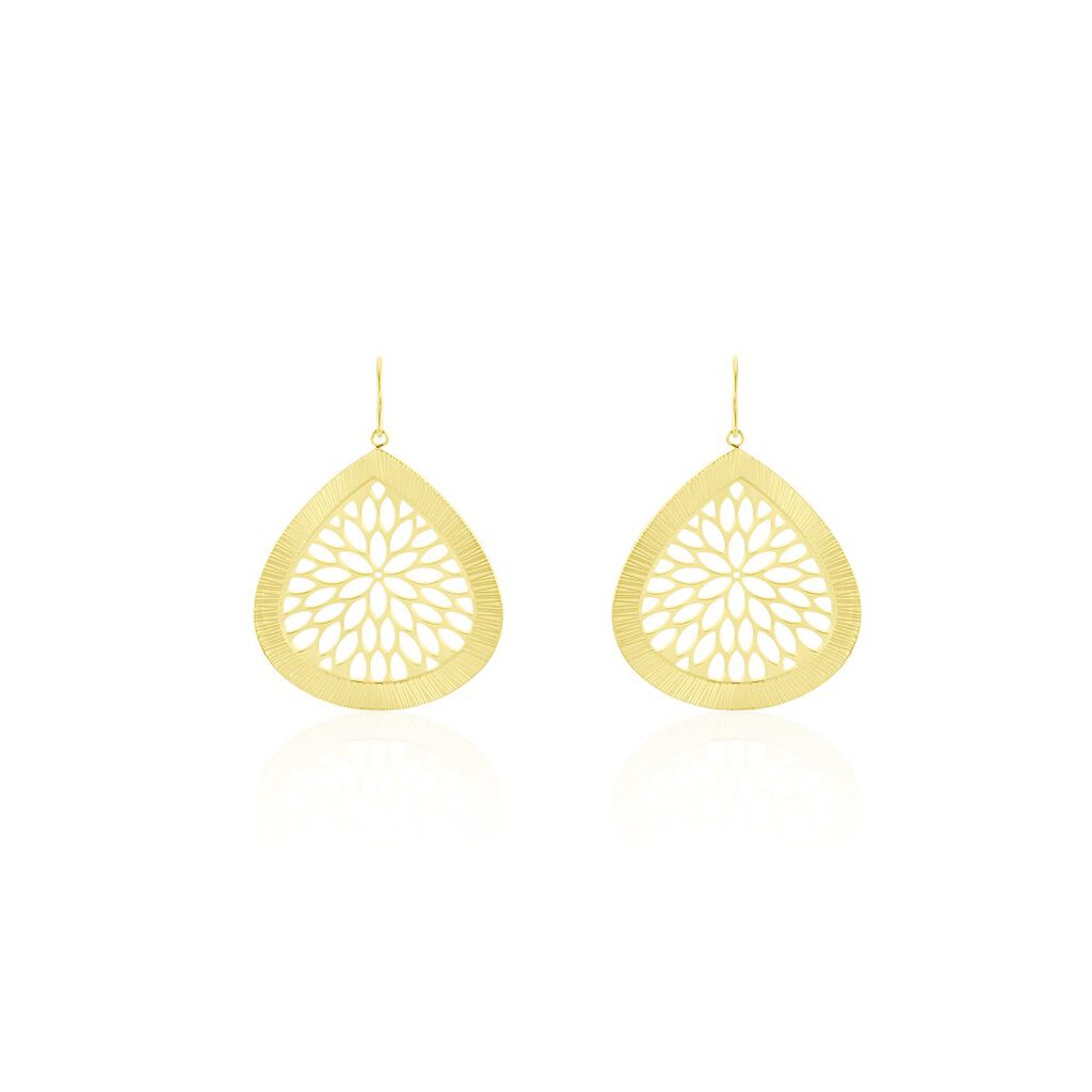 Boucles D'oreilles Pendantes Acier Doré Iwona