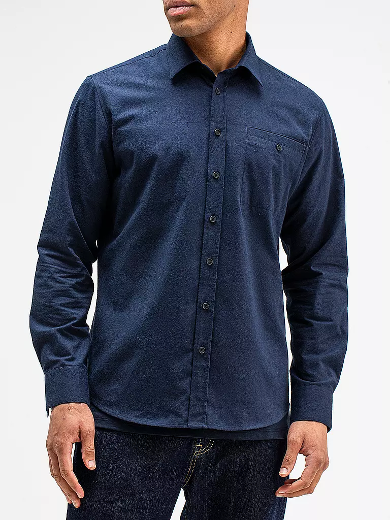 BUTCHER OF BLUE Flanellhemd DIEPPE blau
