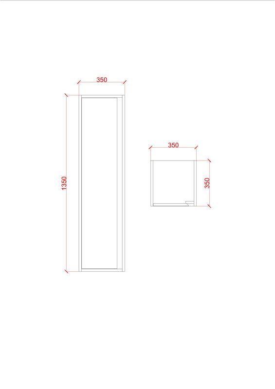 SaniGoods - Sally - Kolomkast - Wit Glans - 135cm - 1 Deur