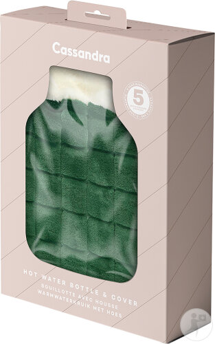 Cassandra Bouillotte Damier Soft Caoutchouc Soft Vert Sapin 1 Pièce