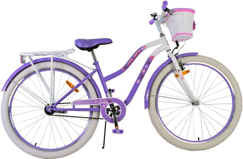 Volare - Lovely - Kinderfiets - Paars - Veiligheidsvoorzieningen