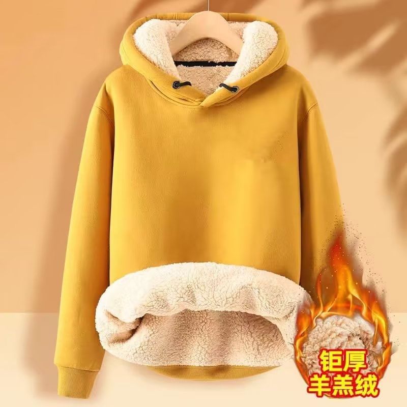 Wewewow - Effen hoodie met fleecevoering