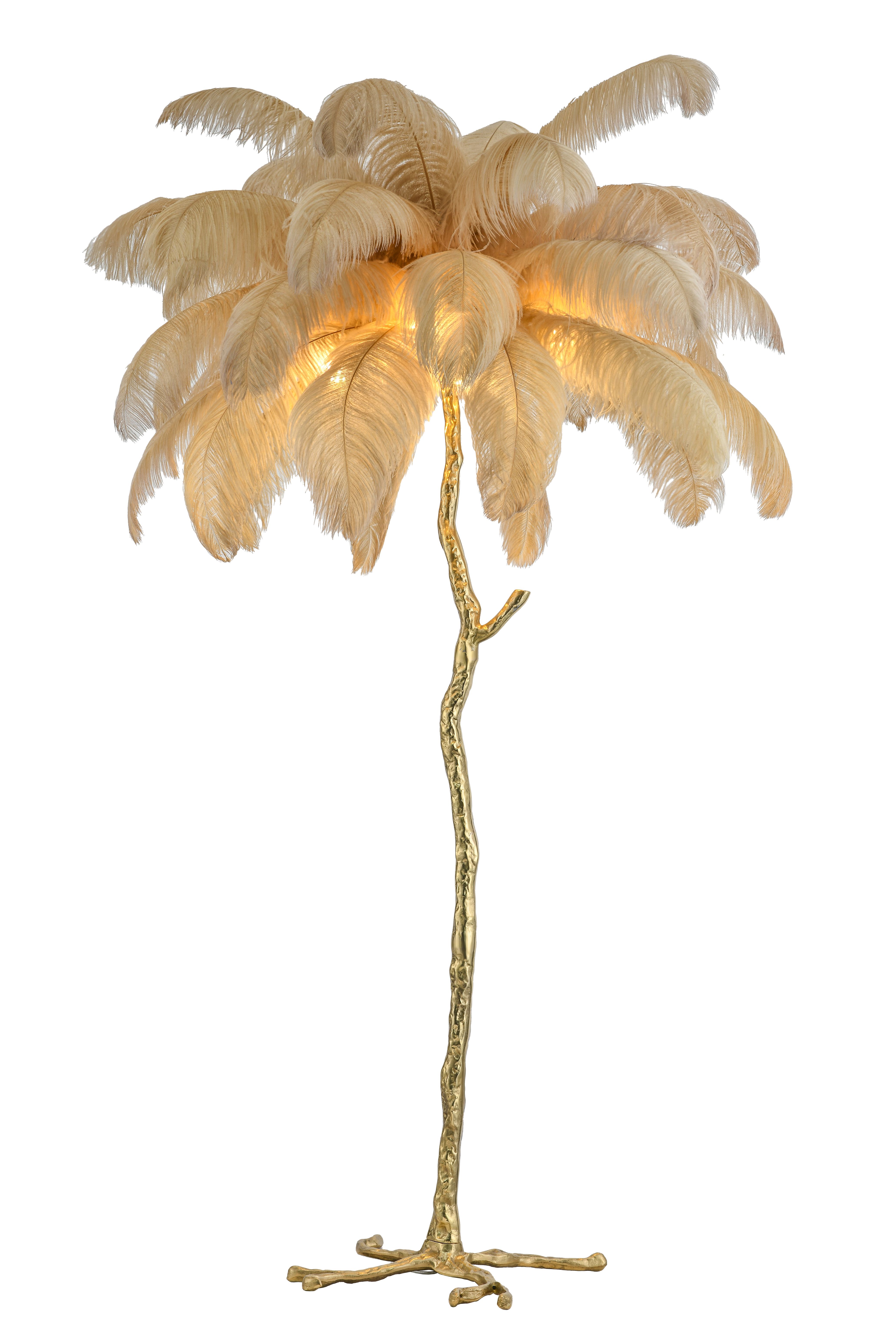 Vloerlamp Beige Struzzo ⌀94  x H170 cm