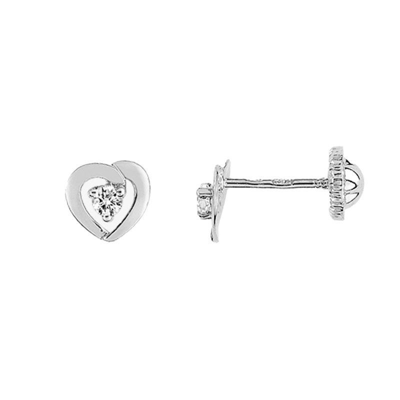 Boucles d'oreilles femme - Oxyde de zirconium - Or 18 Carats
