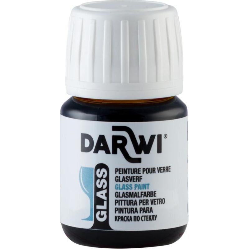 DARWI Flacon de 30 ml de Peinture sur Verre - vermillon