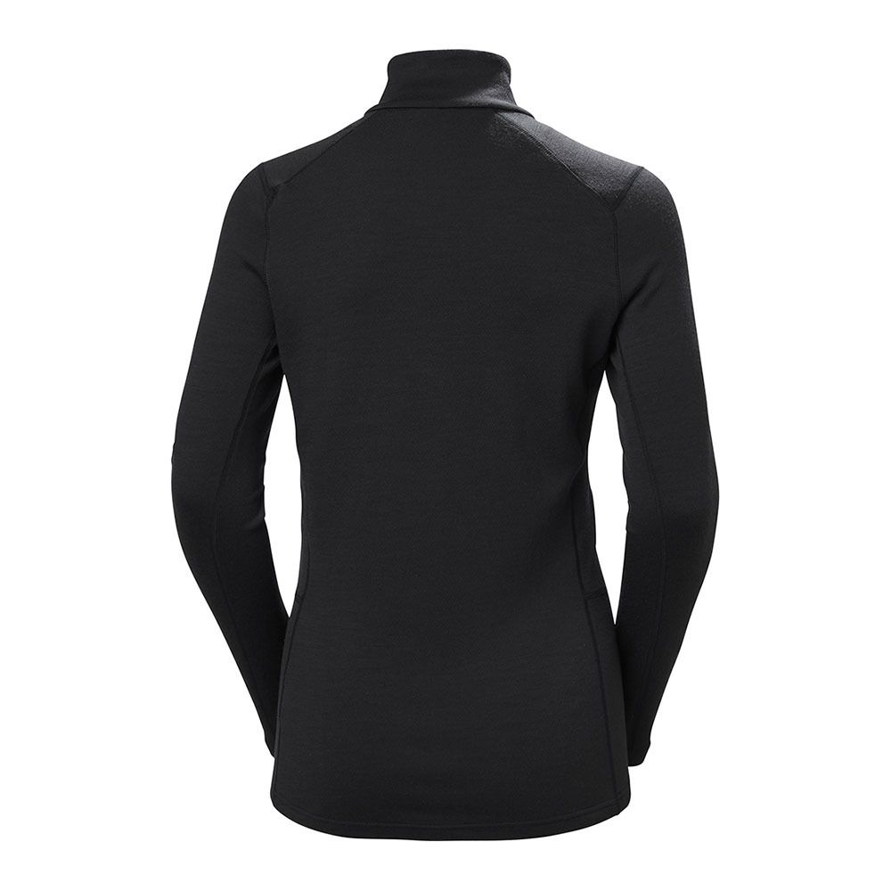 Helly Hansen W LIFA MERINO MIDWEIGHT 1/2 ZIP - Sous-couche Femme black