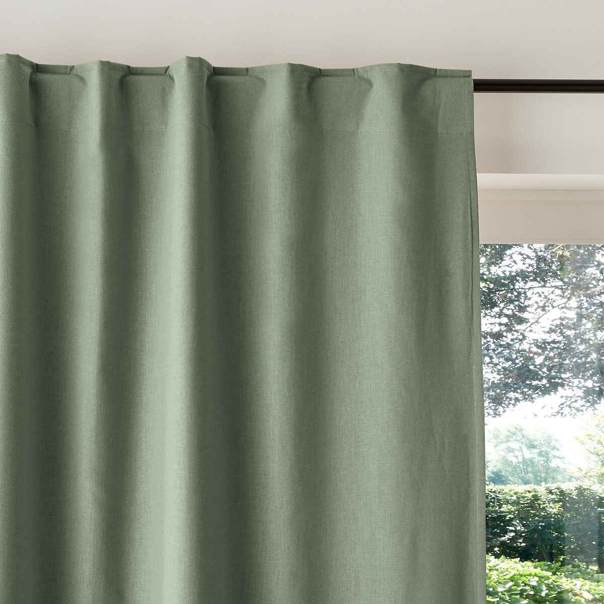 LA REDOUTE INTERIEURS<br>Cortina blackout em meio linho com laços ocultos, Lincot