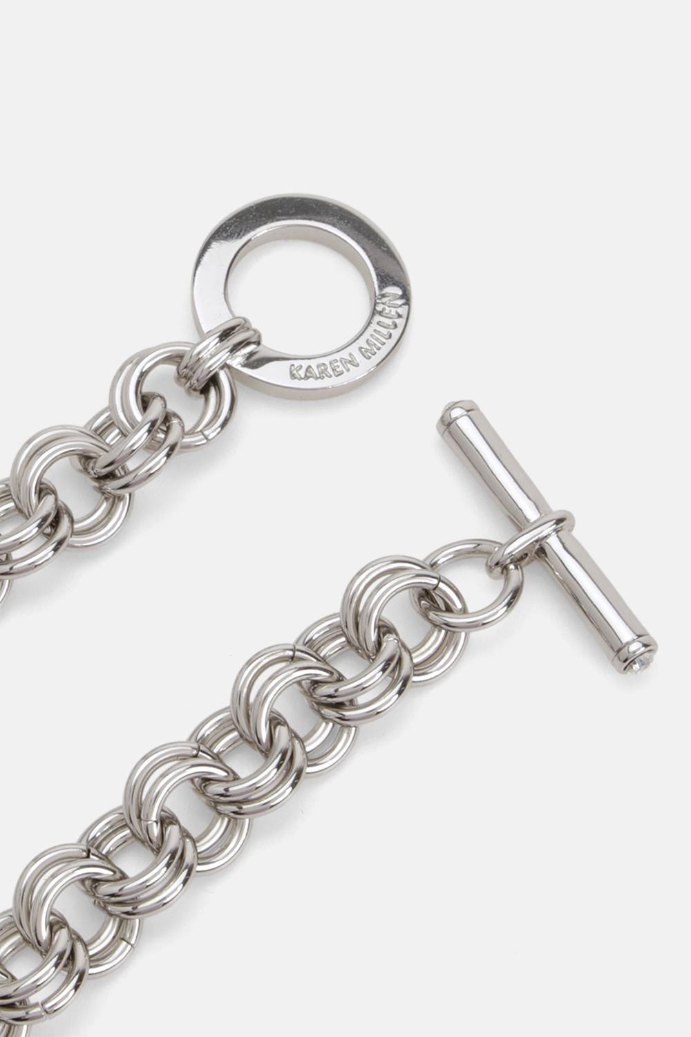 KarenMillen Collier chaîne en T-barre avec cristaux européens sertis à la main
