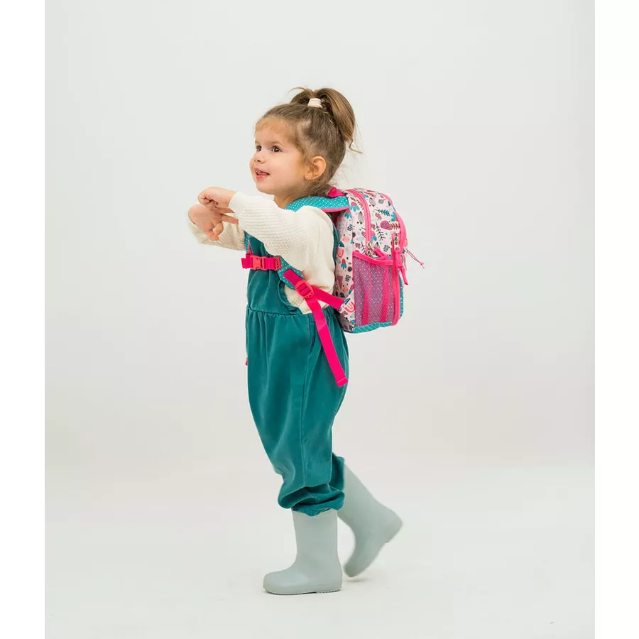 Belmil Kindergartenrucksack Mini Kiddy Kindergartenrucksack für 1-3 Jährige Kinder mit Brustgurt Little Butterfly