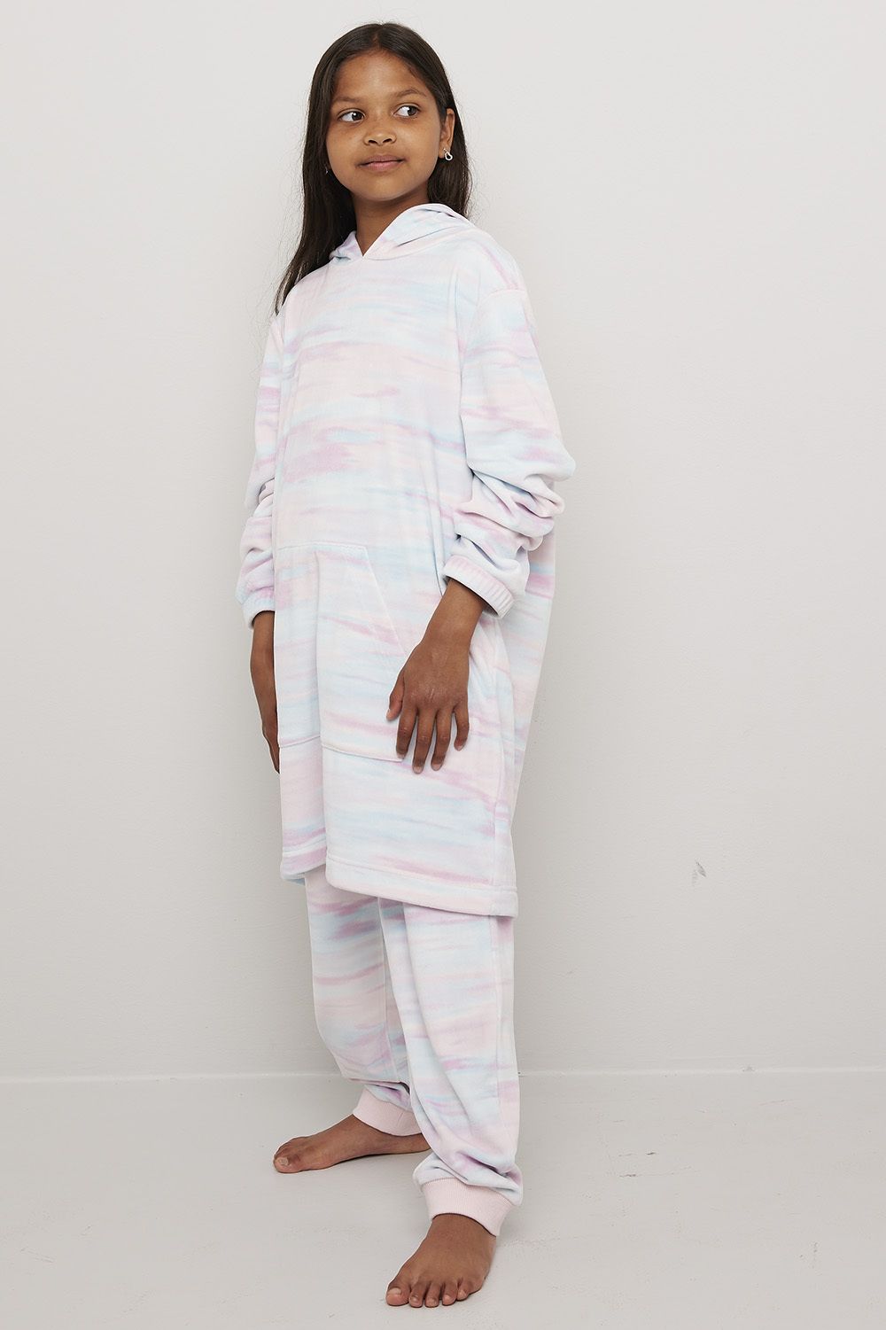 Pyjamasbukse i fleece Rainbow