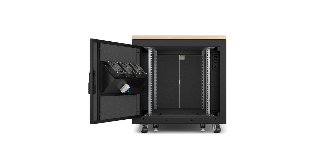 APCNetShelter AR4012A, 12U server rack  (Houtkleur/zwart, 75(b) x 78,5(h) x 113,04(d) cm, geluiddicht)