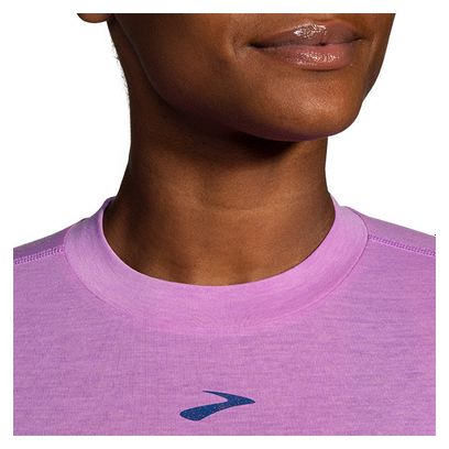 Maillot manches courtes Brooks High Point Short Sleeve Violet Femme