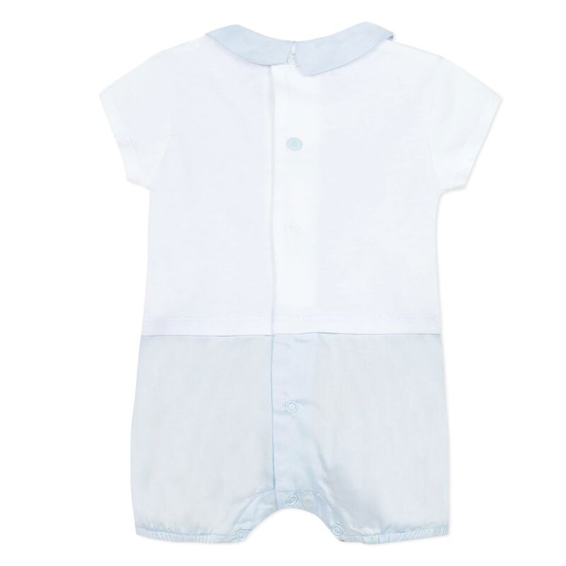 Combi jersey et satin bleu ciel naissance Absorba Aucune nuance