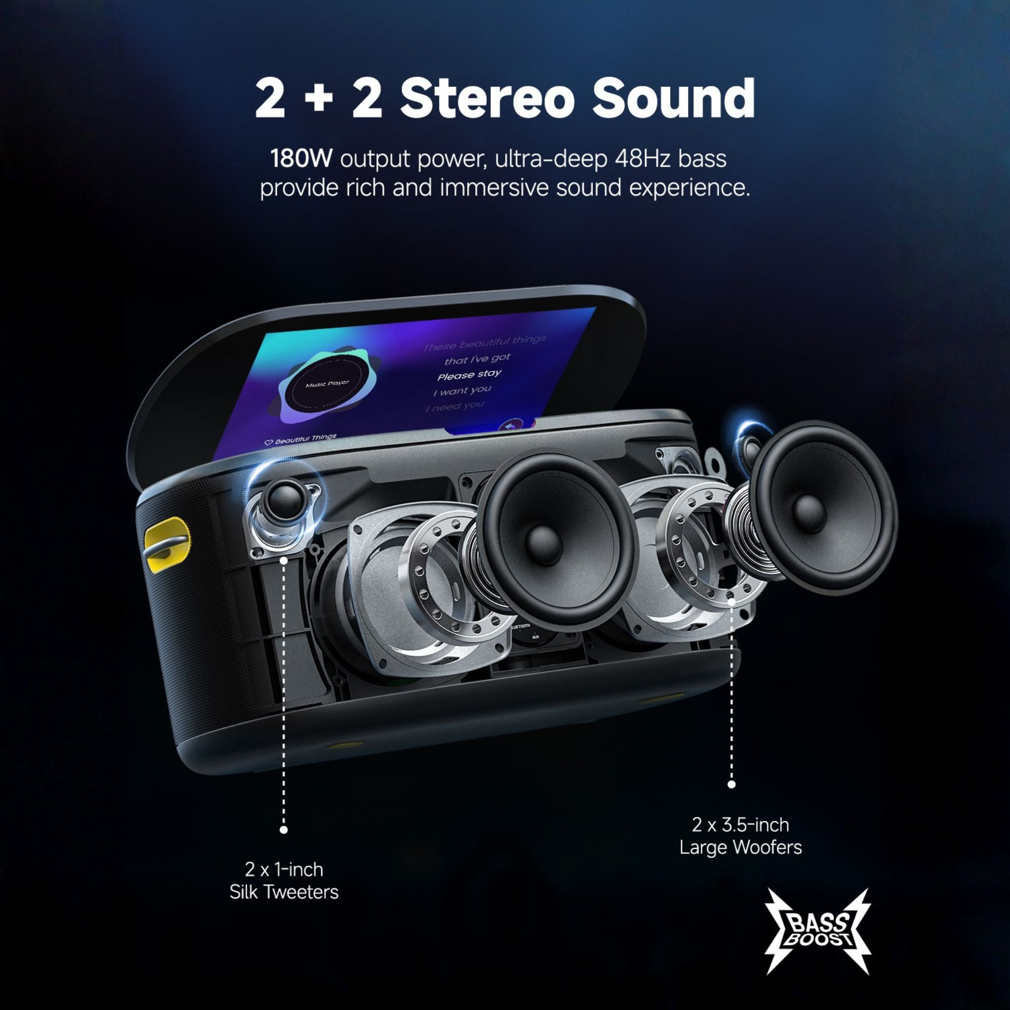 Ikarao Shell S1 Party Speaker Karaoke Set