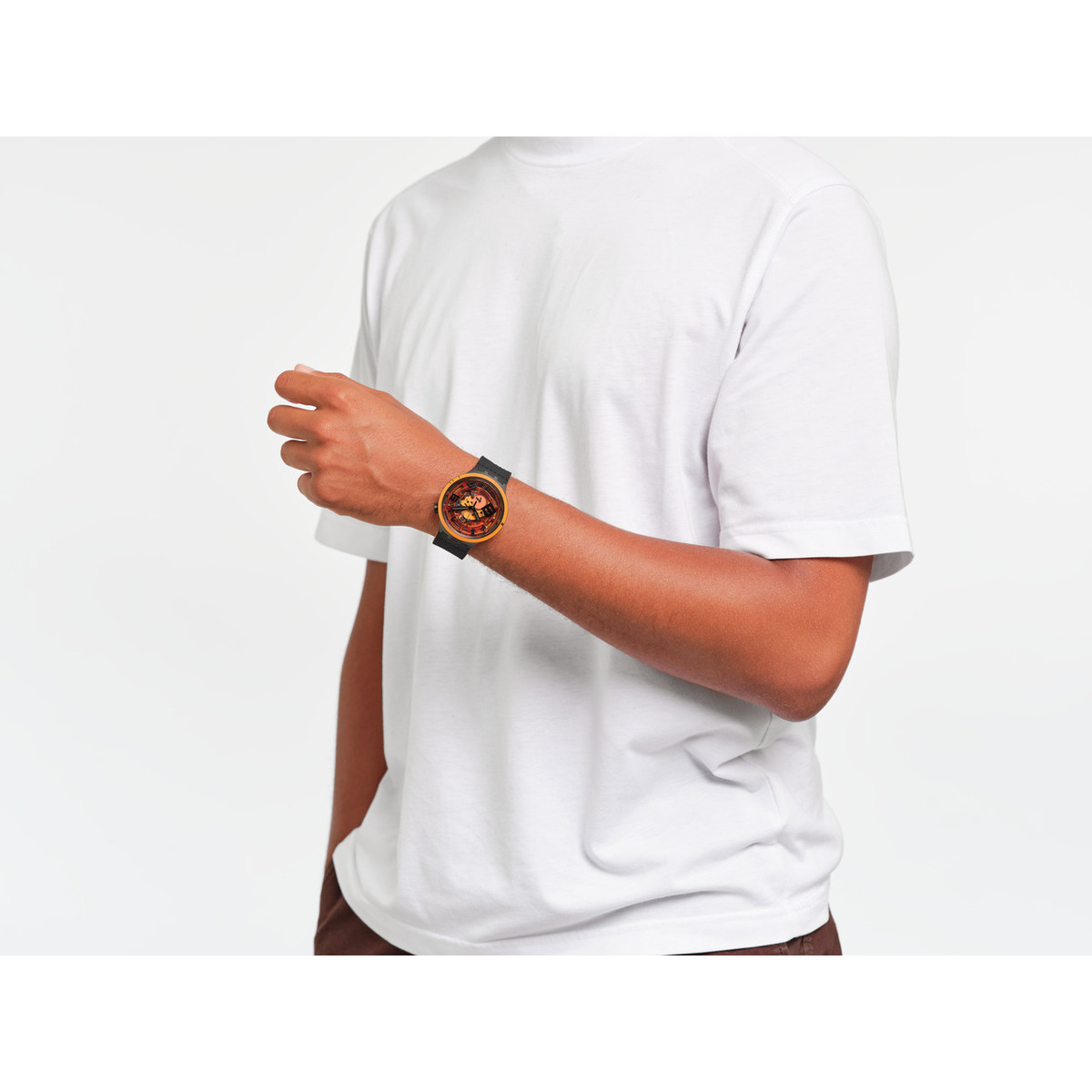 Montre SWATCH Big bold Oops homme bracelet silicone noir