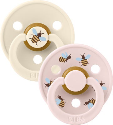 BIBS Studio Colour Bumblebee Smokk 2-Pakk Lateks Str 2, Ivory