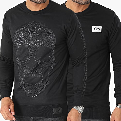 Sweat Crewneck Skullz Noir Réversible
