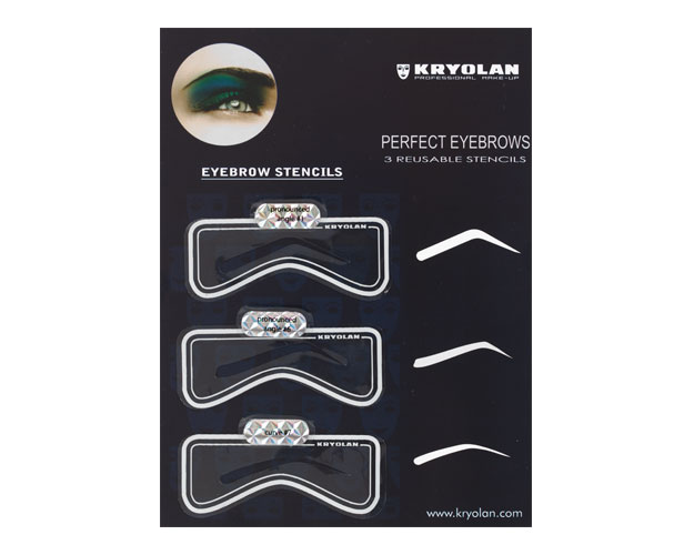 Kryolan - Eyebrow Design Stencil 3-Set - Set2