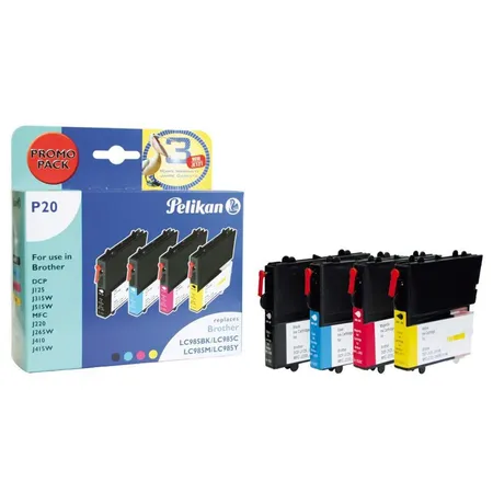 Pelikan Druckerpatrone P20 ersetzt Brother LC985, color und black