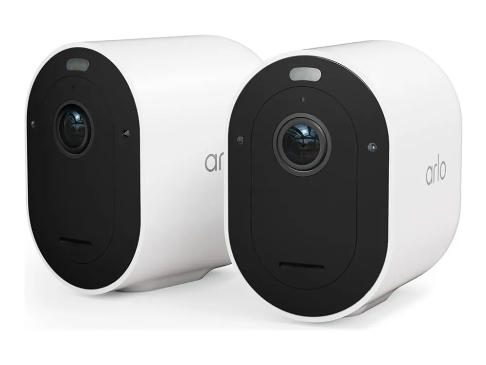 Arlo Pro 5 - Netværksovervågningskamera - udendørs - vejrbestandig - farve (Dag/nat) - 2688 x 1520 - audio - trådløs - WiFi (pakke med 2)
