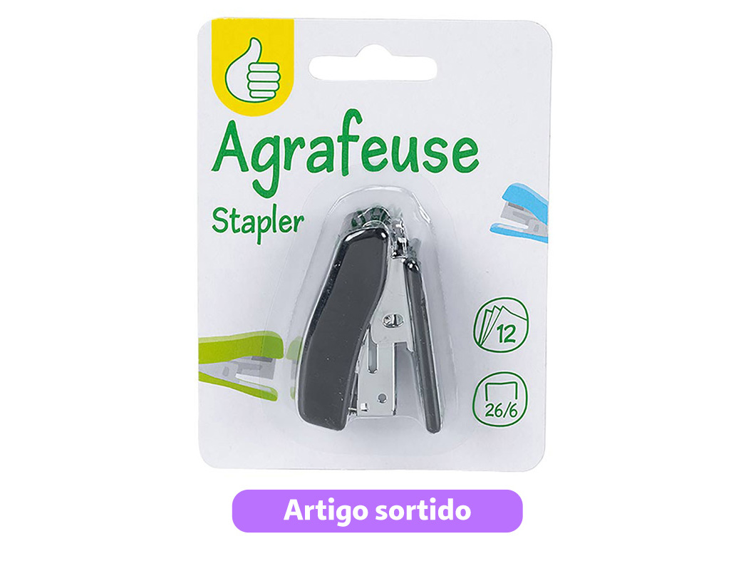 MINI-AGRAFADOR POLEGAR CORES SORTIDAS