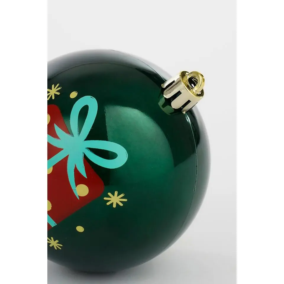 Mica Decorations Kerstballen Set - 9 Stuks - Ø8 cm - Wit, Rood, Groen