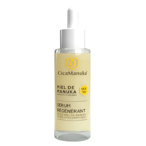 Sérum facial CicaManuka com mel de Manuka e ácido hialurônico - Frasco de 30ml
