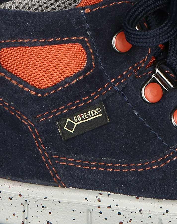 Schnür-Lauflernschuhe ULLI in blau/rotbraun