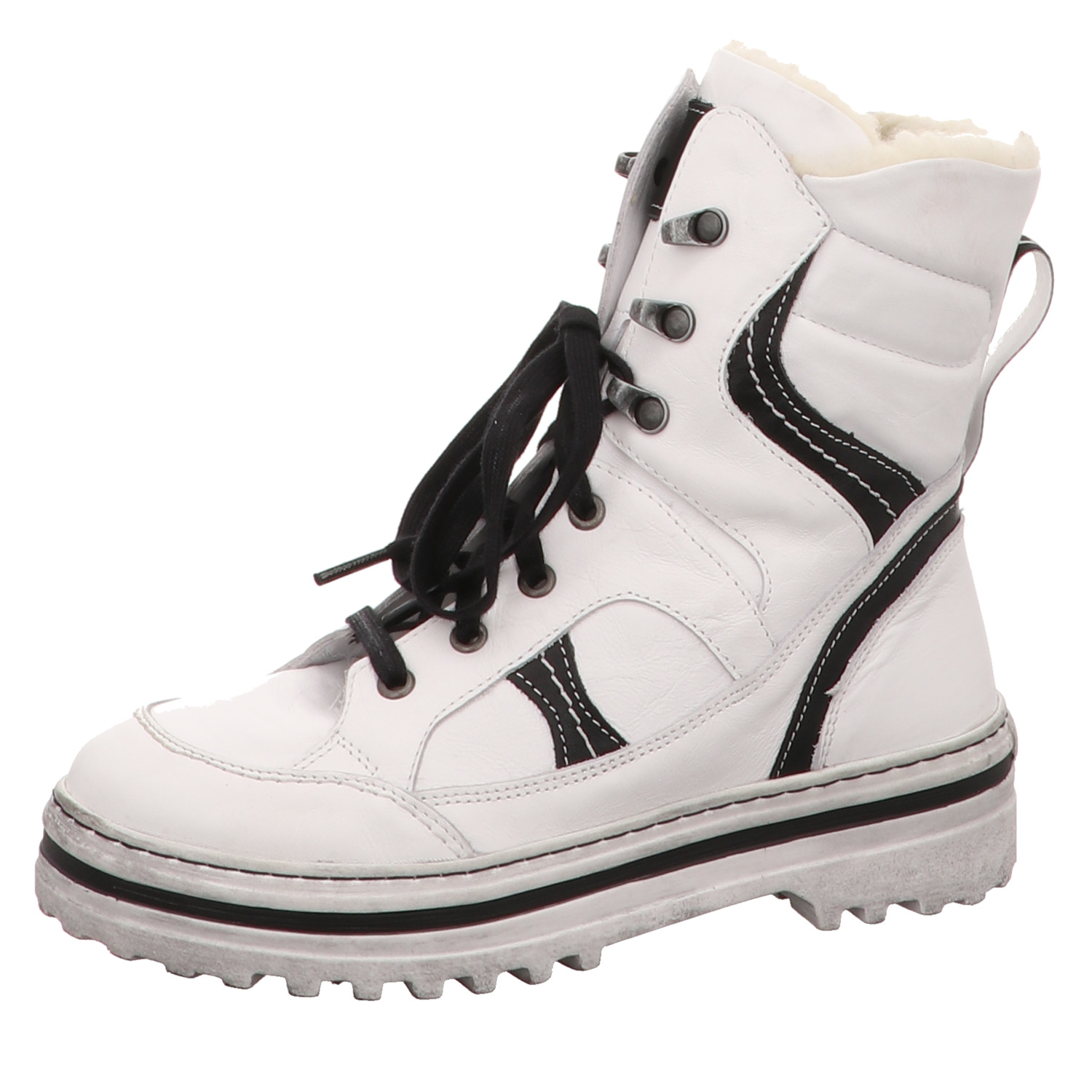Krisbut Stiefelette weiss/weiss kombi