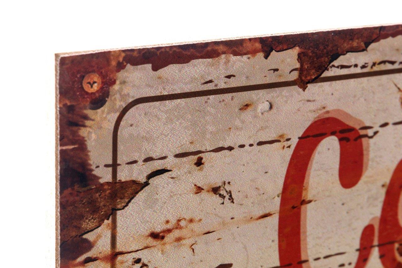 Holzschild OPEN - braun - 40x30 cm