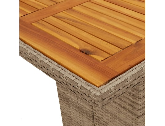 VIDAXL - Table de jardin avec dessus en bois d'acacia beige 190x80x7...