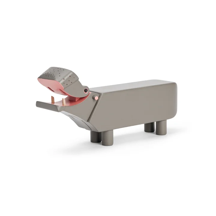 Kay Bojesen - Holz-Flusspferd, H 6 cm Buche grau