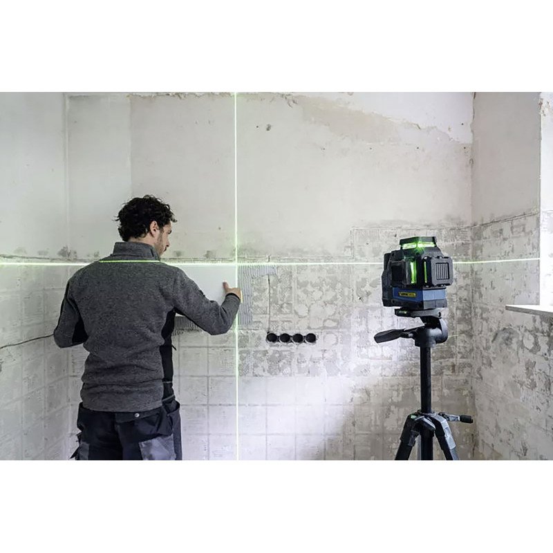 Laser Lignes Bosch Professional GLL 12V-100-33 CG + pince DK 20 + Batterie GBA 12V 4.0Ah