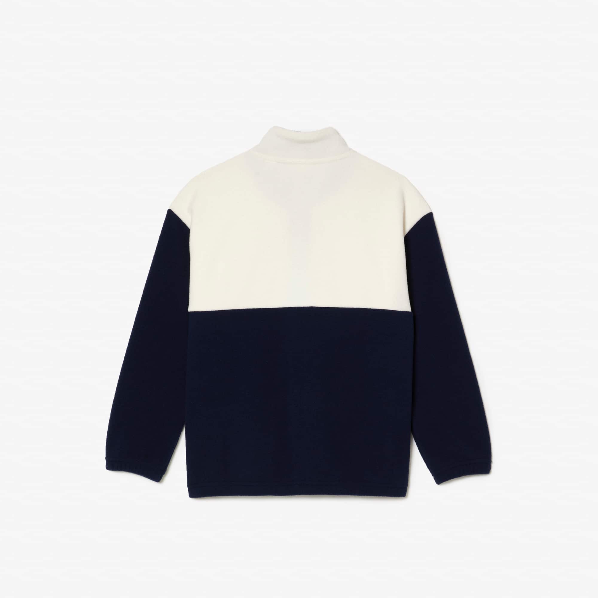 Sweatshirt zippé contrasté avec col montant Pullovers & Sweatshirts - Bleu - Lacoste - Enfant