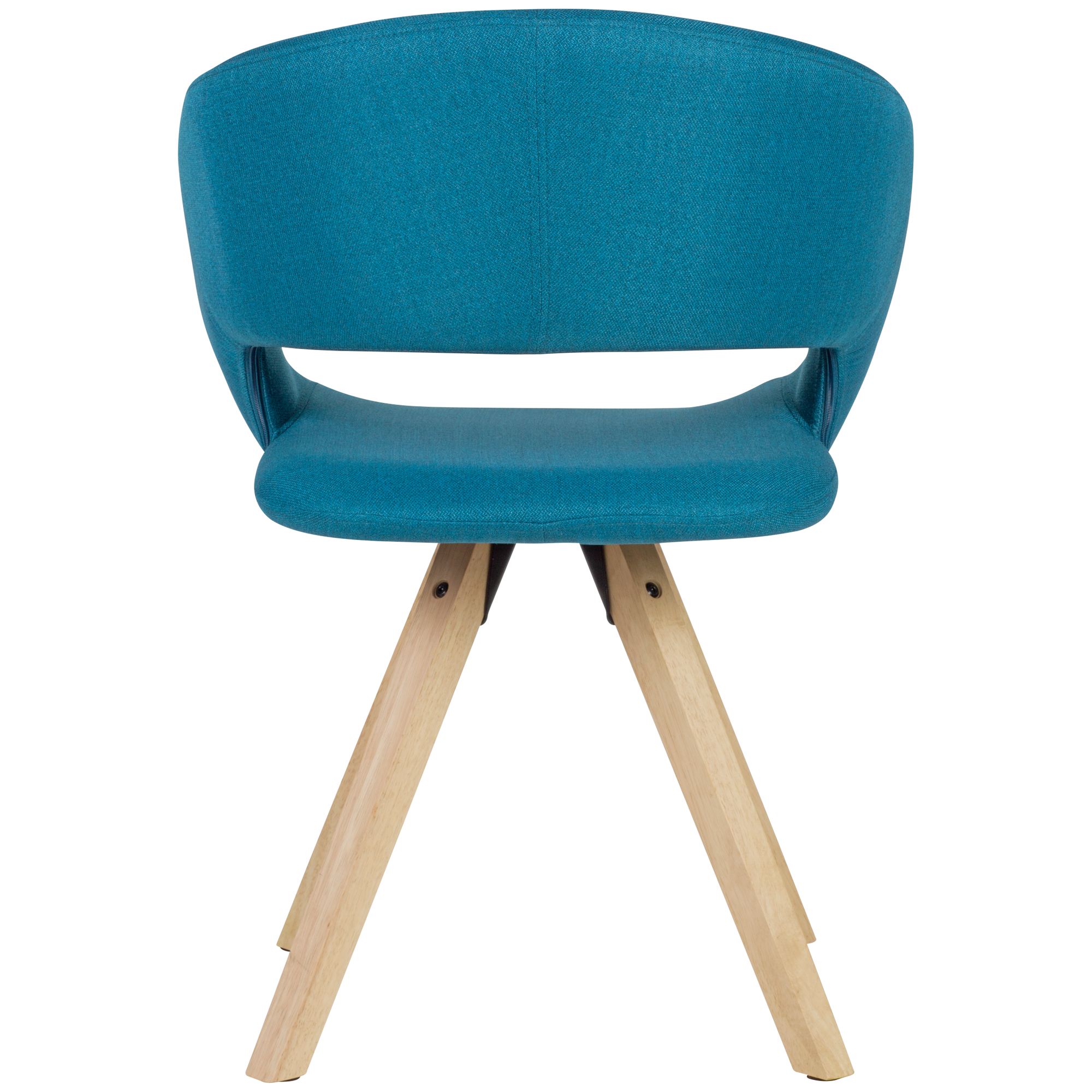 KADIMA DESIGN Esszimmerstuhl MELLA: Retro, gepolsterte Sitzschale, Hevea-Holz, 56x80x50 cm, 110 kg Belastbarkeit, Polyester-Bezug.